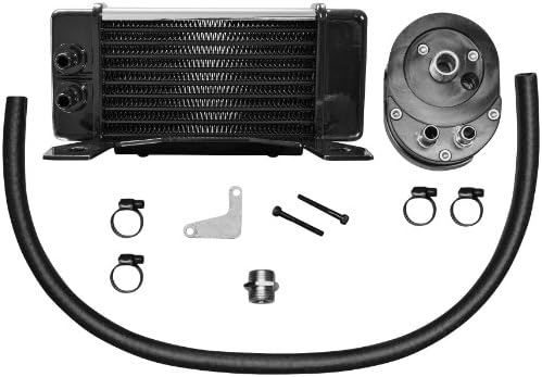Jagg 750-2380 Horizontal 10 Row Oil Cooler - Low Mount - Chrome