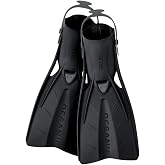 Oceanic Accel Open Heel Fin - Black - Small/Medium-7/10
