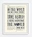 Take Heart I Have Overcome the World, John 16:33, Vintage Bible Verse Scripture Christian Art Print, Unframed, Wall Art Home Decor Poster, Inspirational Gift, 8x10 Inches