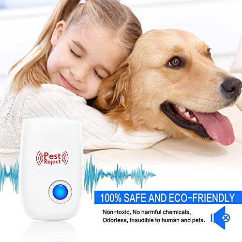 Ultrasonic Pest Repeller,2019 Newest Pest Control Ultrasonic Repellent- 5 Packs Electronic Pest Control Plug in Indoor Repellent - Best Pest Reject Controller for Mice, Mosquito, Insects,Spider