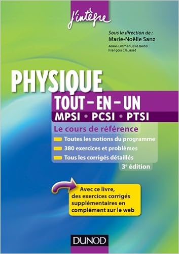 Physique Tout En Un 1re Annee Mpsi Pcsi Ptsi 3eme Edition Cours Avec Exercices Corriges 9782100578719 Amazon Com Books