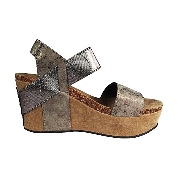 Pierre Dumas Hester Women's Vegan Platform Wedge Open Toe Sandals