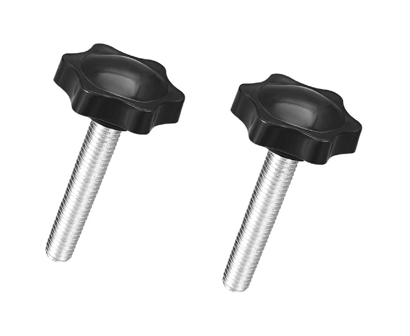 MACHSWON Clamping Screw Knob for Lathes Mechanical Industrial Equipment Instruments Plum Hex Shaped Cabinet Hardware Handgrips Clamping Knob Handle M8 x 50mm 2pcs