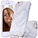 iPhone 6s Plus Case, Shiny Rose Gold White Grey Marble Design, BAISRKE Clear Bumper Matte TPU Soft Rubber Silicone Cover Phone Case for Apple iPhone 6 Plus & 6s Plus