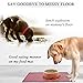 VIVAGLORY Dog & Cat Feeding Mat, Waterproof Non-Slip Silicone Placemat with Raised Edge, Anti-Messy Pet Bowl Mat for Food & Water, Burgundy, L(24
