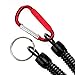 Sopito Fishing Tools Lanyard, 8 Pack Retractable Safety Finishing Ropes Wire Coiled Lanyard with Stainless Steel Clip