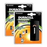 Duracell Instant USB Charger + Universal Cable with USB & mini USB (Pack of 2)