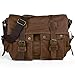 Peacechaos Men's Canvas Leather DSLR SLR Vintage Camera Messenger Bag