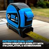 OX Tools Pro Dual Auto Lock Tape Twinpack 8m 26ft Blue OX-P505488 view 3