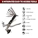 7 Inch Portable Camping Multi Tool. Stainless Steel Knife, Hammer, Axe & Plier Is Ideal for Camping, Hunting, Fishing or Emergency Preparation. Heavy Duty Hammer Multitool Will Last a Lifetime.