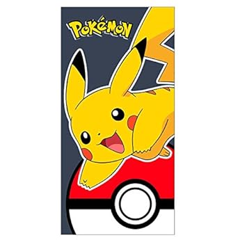 Serviette De Plage Pokémon Pikachu Gris Kid Amazonfr