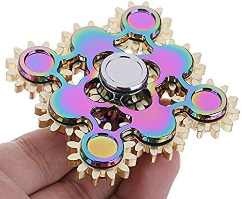 KEYBERT 9 Gears Rainbow Fidget Spinner Metal Spin Fast Bearings Toy for Kids Adult