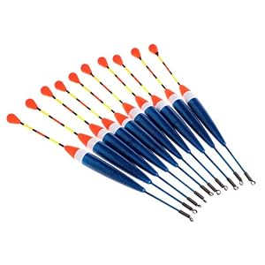 Hergon Flotteur Float Tackle Floats, 1 Paquet De 10 Flotteurs Flottants, à La Dérive, à La Pêche, à La Dérive, Sur Le Lac, Flottant, Blanchissant, à La Dérive -10# 0.6g Accessoires De Pêche