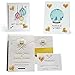 Gimars 1.5” 600 Per Roll Super Adhesive Kraft Paper Thank You Stickers Card Label with Love Heart Shape and Red Hearts