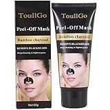 Blackhead Cleansing Mask, Blackhead Ex Acne Peel Off Mask Deep Clean Blackhead, Seaweed Mud Essence, Oil Control Anti Aging Acne Treatment Absorbing Pores Blackhead, Stubborn Dirt with 2pcs Nose Mask