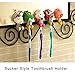 Sealive 5pcs Cartoon Kids Toothbrush Holder - 8pcs Toothpaste Tube Squeezer Dispensers Included - Animals Kids Wall Mount Toothbrush Holder Set Suction Hooks For Motivating Your Kid To Brush Teeth