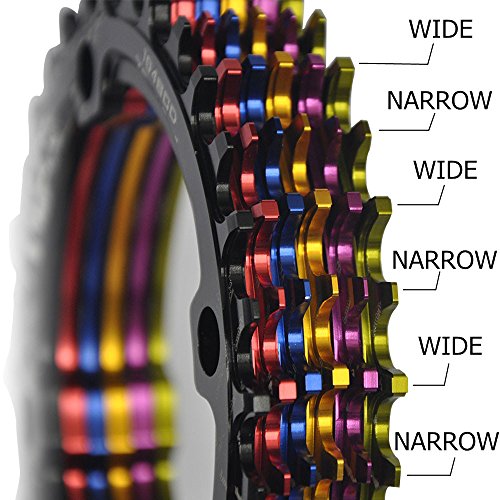 UPANBIKE Bike Narrow Wide Chainring 104 BCD Round Shape Single Chain