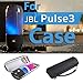 Hard Travel Bag Carrying Cover Case for JBL Pulse 3 Pulse3 Wireless Portable Bluetooth Speaker Protective Cover with Shoulder Strap (Black+Gray)