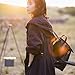 COCIFER Women's Leather Black Backpack Purse School Casual Daypack Top Tote Bags