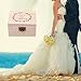 senover Wooden Mr Mrs Wedding Ring Box Wedding Ring Bearer Box Ring Bearer Pillow Shabby Chic Ring Box for Engagement Anniversary Valentine's Day Decorative Jewelry Box Favor Gift