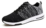 WELMEE Men's Knit Comfortable Breathable Casual Air Sneakers Lightweight Athletic Tennis Walking Running Shoes