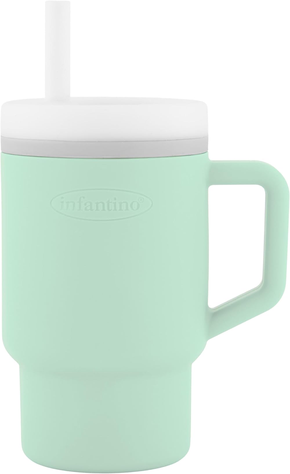 Infantino My 1st Tumbler 9 oz Mint Leak-Resistant Straw Handle Baby Tumbler