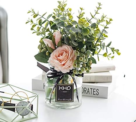 Amazon 造花 花瓶付き 手作り 光触媒 枯れない花 小物 薔薇 バラ 雰囲気 女性 感謝 家庭 お礼 風水 自宅用 店舗装飾用 きれい 可愛い Ins風 記念日 母の日 プレゼント 飾り 造花 オンライン通販