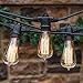 Brightech Ambience Pro Vintage Outdoor String Lights - 48 Ft Weatherproof Commercial Grade Edison Market Cafe Bistro Waterproof Light Strand for Patio Garden Porch Backyard Party Yard – Black