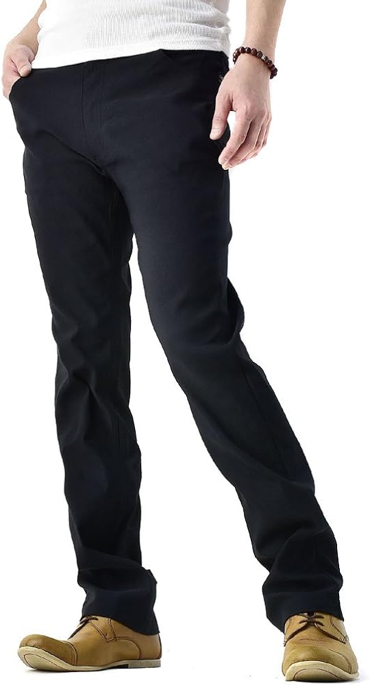 (フラグオンクルー) FLAG ON CREW 超ストレッチ パンツ メンズ テーパードパンツ / B4O / M レギュラー・ブラック