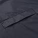 QZUnique Women's Waterproof Packable Batwing-sleeved Raincoat Rain Poncho Jacket Coat Hooded for Adults with Pockets Black