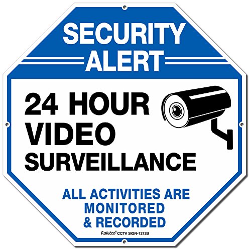 Faittoo Video Surveillance Sign, 12
