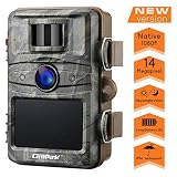 Campark T70 Trail Game Camera No Glow Night Vision 14MP 1080P Outdoor Hunting Cam Security Motion Activated Camera with 2.4" LCD and IP66 Waterproof Battery Powered