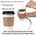 [125 Pack] Kraft Coffee Cup Sleeves - Brown Disposable Corrugated Cardboard Paper Jacket, Holds Hot and Cold Drinks, Espresso Coffee Milk Tea Beverage Insulator and Hand Protection