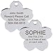 Stainless Steel Pet Id Tags, Personalized Dog Tags & Cat Tags. Up to 8 Lines of Text – Engraved Front & Back. Bone, Round, Heart, Flower, Shield, House, Star, Rectangle, & Bow Tie.