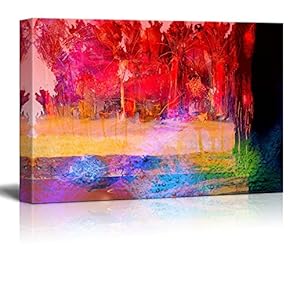Canvas Prints Wall Art - Abstract Color in Watercolor Painting Style | Modern Wall Decor/Home Decoration Stretched Gallery Canvas Wrap Giclee Print & Ready to Hang - 12" x 18"