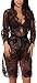 XYlove Women's Sexy Lace Long Robe Lingerie Set(4 pieces)(Black-M)