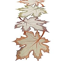 Design Imports Embroidered Maple Leaf 60" Table Runner