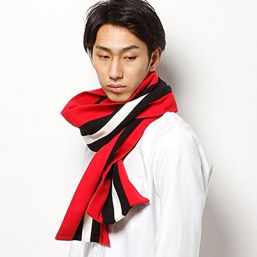 Amazon シップス メンズ Ships English Tradition イングリッシュ トラディション スクールマフラー 35レッド 1 Size ストール マフラー 通販