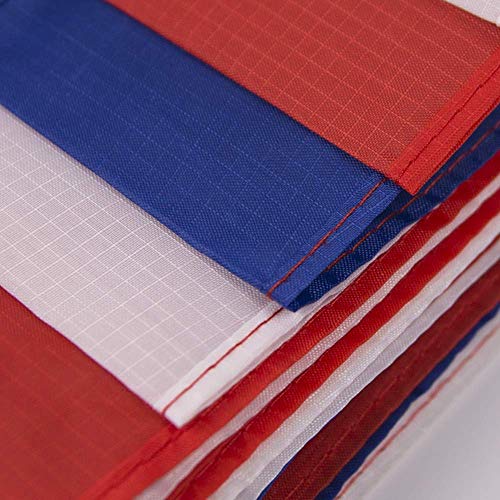 Kite Tail,Flat Ribbon Streamer Rainbow Multi Color (Red Blue White), 49 Feet