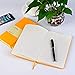 Taotree 5 Pack Journal Notebooks, Yellow Classic Ruled Writing Notebook, Hard Cover PU Leather, 120gsm Premium Thick Paper, Inner Pocket, 128 Pages, 5