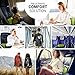 Araloo - Airplane Footrest Hammock and Inflatable Lumbar Pillow - Airplane Comfort - Travel Foot Rest - Prevents Leg Swelling and Soreness - Provides Lower Back Support, Relaxation and Comfort