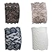 FAYBOX Women Lace Floral Boot Cuffs Leg Warmer Socks Pack of 4 NV