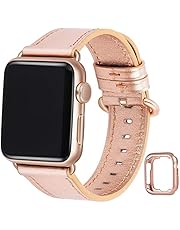 JSGJMY Leather Band Compatible with Apple Watch 38mm 40mm 42mm 44mm Women Men Strap for iWatch SE Series 6 5 4 3 2 1