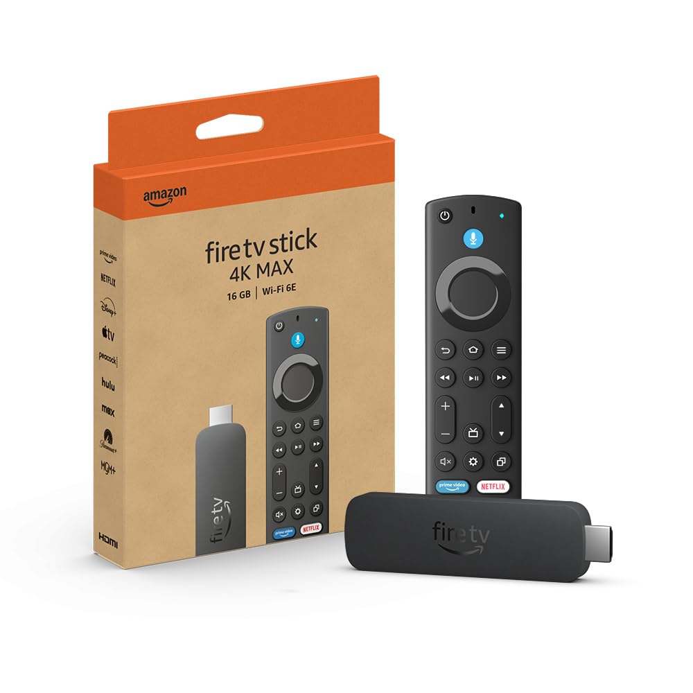 Photo 1 of Amazon Fire TV Stick 4K Max streaming device (newest model) supports Wi-Fi 6E, free & live TV without cable or satellite