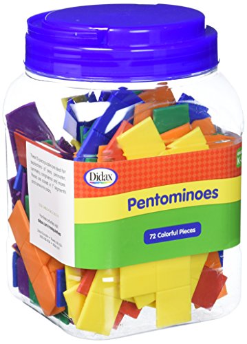 Didax Pentominoes Classroom Set - Bring Math Concepts to Life Using 72 Colorful Pieces - Supports Student Mathematical Success from Beginning Elementary Levels.