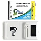 Sony Cybershot DSC-WX300/B Battery with Universal Charger (100/240V) - Replacement Sony NP-BX1 Digital Camera Battery (1240mAh, 3.7V, Lithium-Ion)