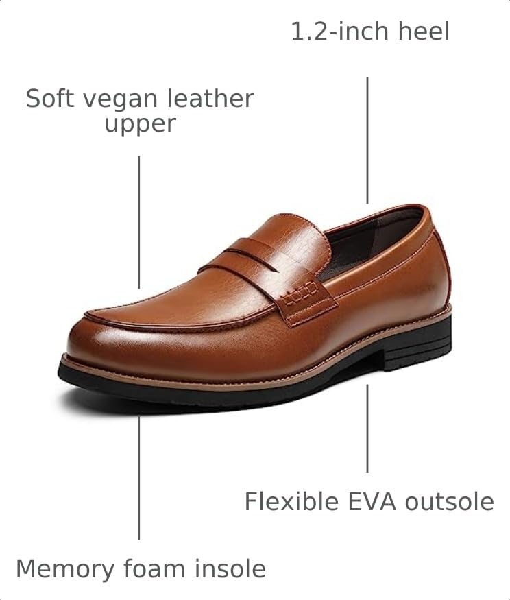 Mua Bruno Marc Men's Dress Slip-on Penny Loafers Formal Shoes,Brown,12