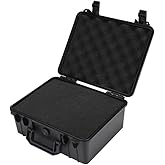 HUL 11in x 8in x 5in Waterproof Hard Case with Customizable Pluck Foam Interior for Test Instruments Compact Cameras and Tools