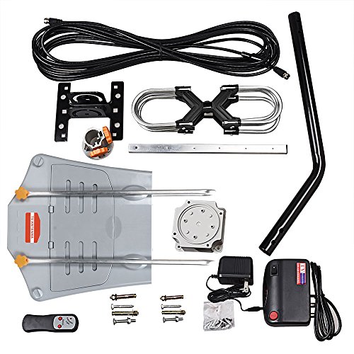 HDTV-AntennaAIRFREE-Amplified-Digital-TV-Antenna-150-Miles-Range-360-Rotation-Outdoor-Digital-HDTV-Antenna-Wireless-Remote-with-adjustable-mount-pole