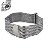 Huawei Watch 18mm Replacement Band - MOTONG 18mm Width Magnetic Milanese Loop Stainless Steel Strap For Huawei Watch,23cm Length Fits for Men and Women